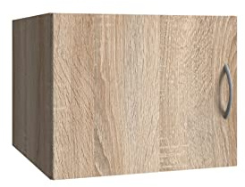 möbelando Aufsatzschrank >MULTIRAUMKONZEP< (BxH: 40x40 cm) in Eiche SAEGERAU-NACHBILDUNG