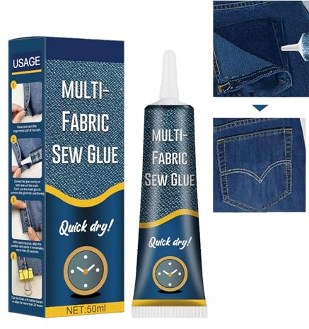 Cuce Colla Liquido per Tessuto,Cuce Colla Liquido per Tessuto,Colla per Tessuti,Colla per Tessuto,Colla Liquida per Tessuti,Adesivo Impermeabile Trasparente Permanente per Tutti Abbigliamento Tessuti