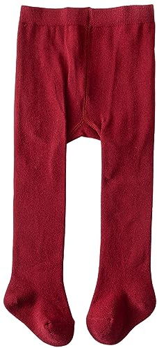 Geagodelia Collant per Neonati e Bambini Elastica In Vita Solido Calze a Colori Solidi Calzini In Forma Da Bambino per Le Gocce di Danza Calzamaglia del Bimba (Rosso, 0-12 Months)