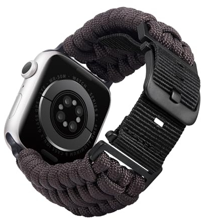BINLUN Kompatibel mit Apple Watch Armband 49mm 46mm 45mm 44mm 42mm Geflochten Paracord Nylon Ersatzarmband Passt für iWatch Armbänder Series Ultra3/Ultra2/Ultra/11/10/9/8/7/SE3/SE2/SE/6/5/4/3/2/1