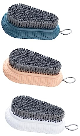 minkissy Ergonomische Wäschebürste 3-teiliges Set Abs-Material Steife Borsten Einfach Zu Reinigen Für Kleidung Schuhe Badezimmer Küche