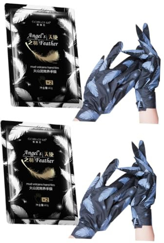 Healeved 2paare Handschuhmaske Aus Vulkanerde Aufhellende Und Peeling-handmaske Für Trockene Hände Feuchtigkeitsspendend Sanft Und Leicht Für Tägliche Pflege Und Hauterneuerung