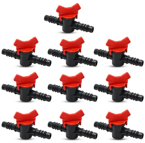 Mtanlo 10 Pièces Vanne Commutation Irrigation, Vanne Commutateur Goutte Tube pour 16mm Tuyau, pour L'irrigation des Pelouses de Jardin