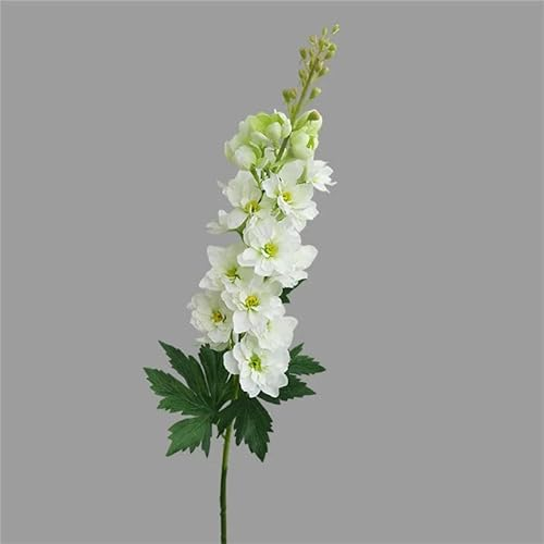 ZFISH 75 cm Seiden-Rittersporn, künstliche Blume, nordisch, für Heimdekoration, Hochzeit, Weihnachten, Wohnzimmerdekoration, DIY, Kunstblume, Basteln, Weiß