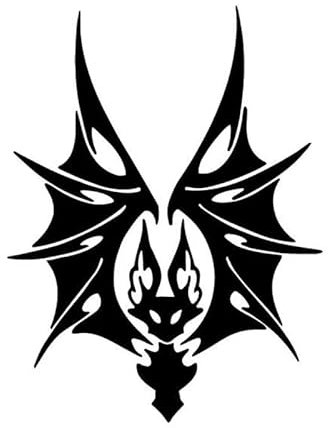 JIFENLI Autoaufkleber 12,5 cm * 16,5 CM Fledermaus Muster Kreative Dekoration Auto Tür Vinyl Aufkleber Auto Aufkleber Schwarz/Silber