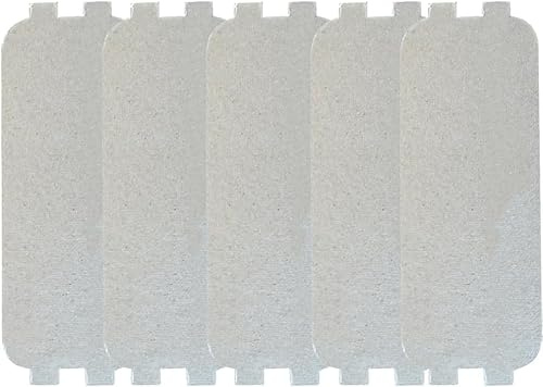 5 hojas deflectoras de aceite de mica para horno microondas, placa de mica para microondas, placa de aislamiento térmico, cubierta de guía de ondas para horno microondas Galanz (modelo A: 12,6 x 4,6