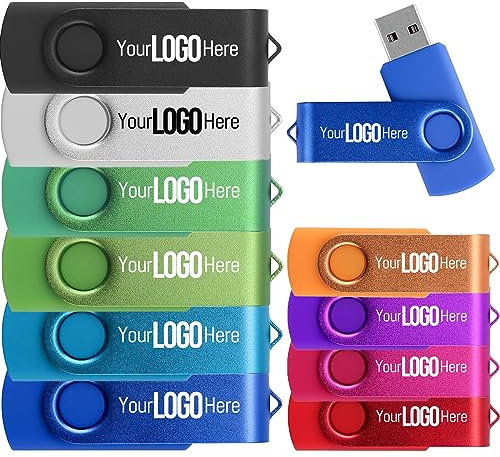 Custom USB Flash Drive 2GB 200 Pack, Customize USB Drives 2 GB Print with Logo Text or Image Customized Thumb Drives as Promotional Favorsd, Branding Made with JBOS Personalized USB Sticks