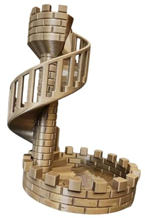 Baoblaze Torre dei Dadi Torre dei Dadi Che, Ornamenti per Giochi da Tavolo Regali Facili da rotolare, Giochi da Tavolo Gioco di Ruolo per, Marrone