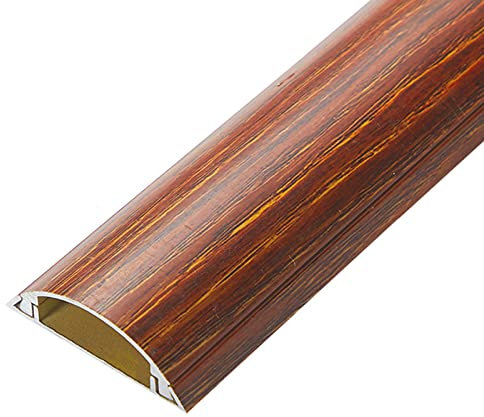 Copricavi Raccogli Cavi Canalina Passacavi Canaletta Per La Gestione Dei Cavi, Nascondicavo Per Cavi Da Pavimento Per Cavi Angolari Sotto La Scrivania, Canale A Forma Di D Con Venature Del Legno(A,Wid