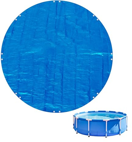Pool Liner Pads for Above Ground Pools,10FT Round Tarp for Under Pools,Outdoor Swimming Pool Mat,Round Cloth for Pool Bottom(Silver/Blue)