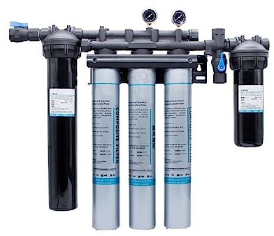 EDEDE Umkehrosmosefilter, Kommerzielles Wasseraufbereitungssystem, Wasserfilter mit Durchfluss, großer Wasseraufbereiter von guter Qualität für die Küche unter der Spüle