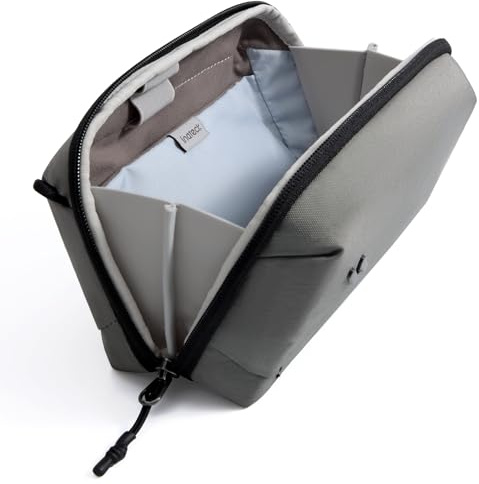 Inateck Organizer Elettronico Portatile, Borsa da Viaggio Resistente agli Spruzzi per Cavi, Power Bank, Hub, Cuffie, Grigio
