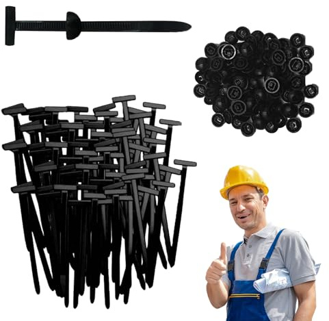 150Pcs Nylon Cable Tie Buckle with Pin & Button | Nylon Zip Ties Holder | Self-Locking | Heavy Duty Universal Cable Tie Buckle | Design Suitable for Car Repairs Cable Zip Ties, Home, Office, Garden