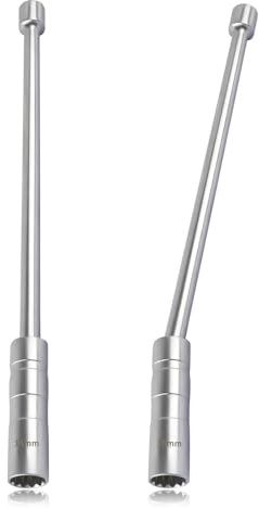 Kadryxon Zündkerzenschlüssel Magnet Universal Flexibel Zündkerzenschlüssel Satz Werkzeuge zum Entfernen von Zündkerzen (Langer Griff-14 mm + Langer Griff-16 mm)