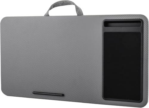 BREEZENEST Laptop Tray with Cooling Cushion & Built-in Mouse Pad Large 17 Lap Desk for Bed & Sofa, Ergonomic Stand with Phone Slot Durable 600D Polyester, 57.5x30.5cm