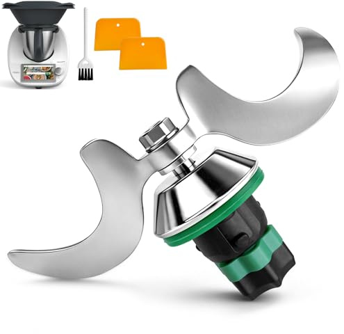 Bibykivn Cuchilla Amasadora Compatible con Thermomix TM5 TM6 TM7 | Cuchilla de Mezcla de Repuesto con Junta para Masas, Pan, Bollería (Modelo 2)