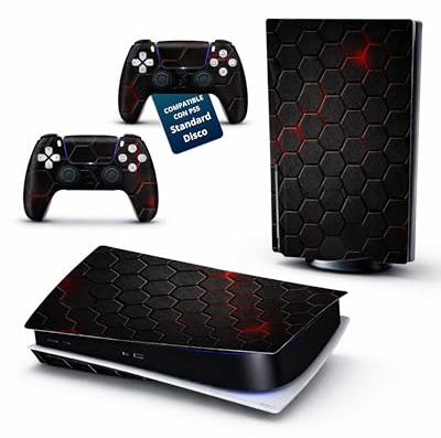 UtmostXP Vinyl Sticker Protector for PS5 (Black Standard Disk)
