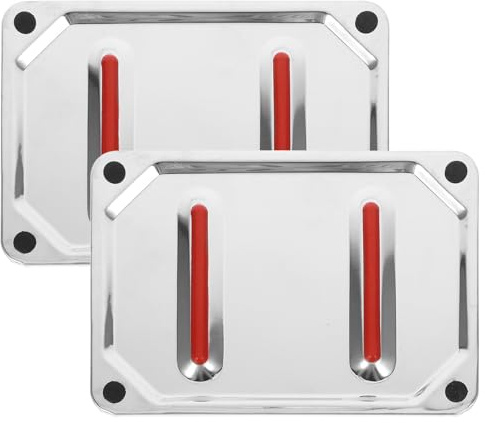 SAFIGLE Tappetino Isolante Termico in Acciaio Inox 2 Pezzi per Asse da Stiro, Resistente al Calore e Salvaspazio, per Uso Domestico in Viaggio