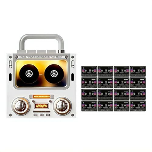 Juego de imanes de nevera con cinta de casete vintage, imán de nevera de disco de vinilo retro con tecnología NFC, haz tu propia pared de canciones, regalos únicos para los amantes de los discos de