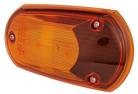 HELLA 2Bm 008 355-001 Feu Clignotant Supplémentaire - Halogène - 12/24V - Raccord Fileté - Couleur Du Voyant: Jaune - Fiche: Mâle - Montage En Saillie Latéral - Quantité: 1