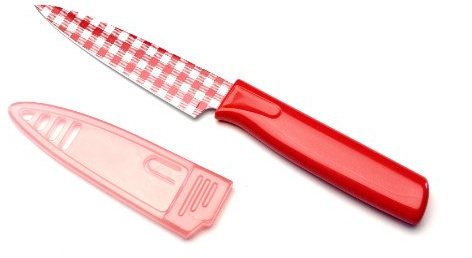 Kuhn Rikon 22459 Colori Art Gingham Rüstmesser, rot