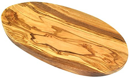 D.O.M. - Tabla de cortar ovalada (30 x 16 cm, madera de olivo)