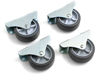 Design61 4x Kastenbockrolle Bettkastenrolle Möbelrolle Möbelrollen 50x19 mm mit weicher Lauffläche