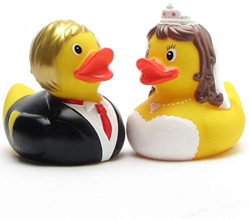 Enten-Quietscheentchen Hochzeit Hochzeitspaar Aufsteller Bäumchenstellen Badeente Quietschente Hochzeitsantrag