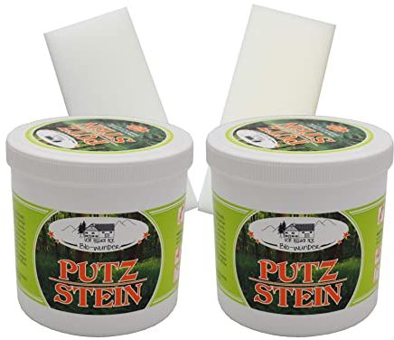 2 x 1000g Bio Wunder Putzstein vom Pullach Hof + 2x ILODA Schmutzradierer, Scheuermittel, Universalreiniger