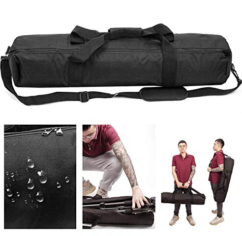 Sac Trépied 80 cm Photo Studio Vidéo Sac de Transport Rembourée de Mousse Oxford avec 96-168cm Bandoulière Ajustable et Poignée pour Support Eclairage Pied etc
