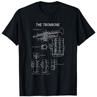 Jazz-Musikinstrument Die Posaune Jazz-Musiker T-Shirt