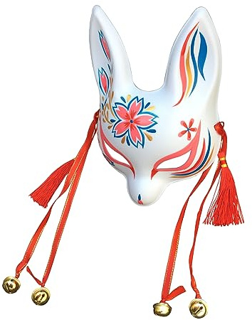 YangYong Masque de Kitsune traditionnel japonais pour cosplay de lapin et renard Kabuki Accessoires de costume pour décoration de chambre