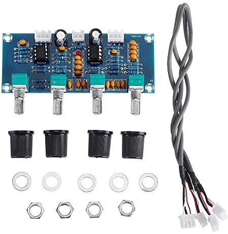 Fasizi XH-A901 NE5532 Tone Board Vorverstärker mit Höhe, Bass Lautstärkeregler Vorverstärker Tonregler für Verstärker Board