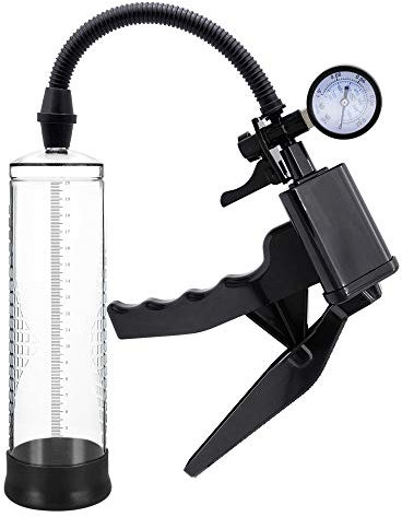 Pompa per pene con manometro – 20 cm Ø7 cm – Aumento della potenza del pene allungamento dell'erezione aiuto impotenza allargamento del pene pompa a vuoto per uomini