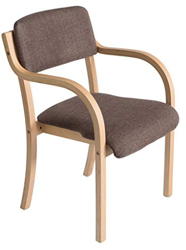 Esszimmerstuhl Esszimmerstuhl Moderne Esszimmerstühle Gepolsterter Holzsessel Prägnante Arbeitsstühle Wohnzimmer Küche Computerstühle Max. Belastung 200 kg / Braun (53 x 58 x 83 cm) Komfortable Wohnzi