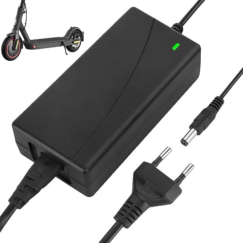Fivtsme Ladegeräte für Scooter 42V 2A, Netzteil Fahrrad Ladegerät für Elektrofahrräder, E Scooter Ladegerät, Roller EU Ladegerät 5,5 mm x 2,1 mm