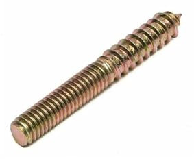 WALENI 30pcs M4 M5 M6 M8 Hanger Bolt Wood to Metal Dowels Double Ended Furniture Fixing Self Tapping Screws Wood Thread Stud(25MM_M6 10 PCS)