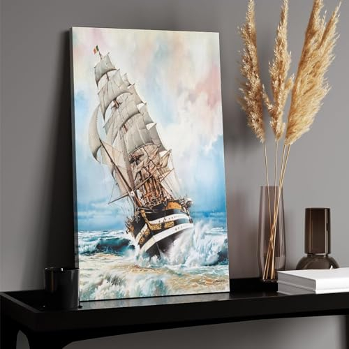 Puzzle 1000 Teile，aus Holz Schiff Auf See，Erwachsene Kinder Puzzle,Papierpuzzle（50x70cm）-20