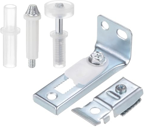 sourcing map Doppelfalt-Tür-Hardware-Kit mit Drehgelenk oben und unten, Halterung und Führungsrad, zweifach gefaltete Schranktür-Hardware-Kit für Falttasche