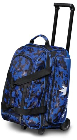Brunswick Zone Double Roller Bowling Bag (Blue Chaos)