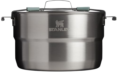 Stanley Wildfare Core 26-Piece Complete Camp Kitchen Cook Set | 4 qt Pot with Lid, 8in Fry Pan | 4 Table Settings, Plates, Bowls, Utensils | Camping Essentials for Your Camp Kitchen | BPA-Free