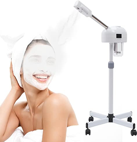Gesichtsdampfer, Ozon Bedampfer Dampfgerät Kosmetikstudio Gesichtssauna Verdampfe, Höhenverstellbar, 600ml, Salon SPA Gesichtspflege