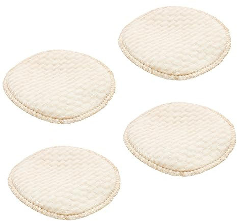 KOMBIUDA 4stücke Pack Baumwolle Brustpad Saugfähige Stillkissen Milchpads Waschbar Stillunterstützung