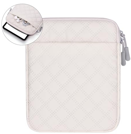 Slim Sleeve Pouch Bag for 6.8-7 inch Kindle/eReader/eBook (Off-White)