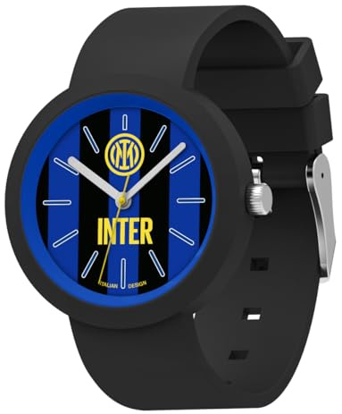 Seven Orologio Inter da polso, Nero Azzurro, Analogico al quarzo, Bambini e Ragazzi, Orologio Sport e Calcio