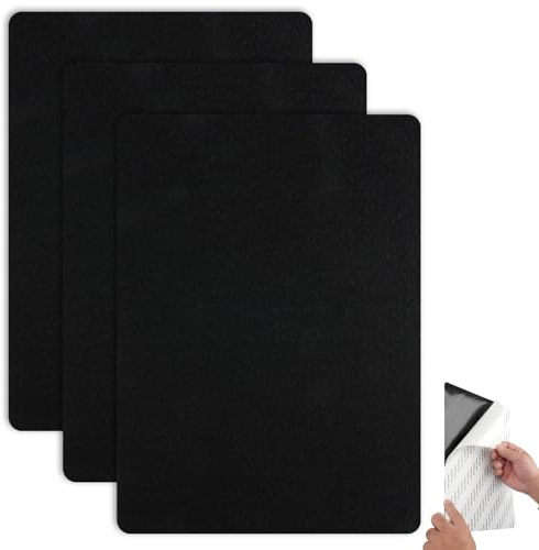 3 Stk Flicken Selbstklebend Stoff,Patches Selbstklebend,Reparatur Set Stoff | LeinenPatches, 20 x 28 cm,zur DIY-Reparatur von Sofas, Autositzen, Bürostühlen, Vorhängen und Leinenkleidung,Schwarz