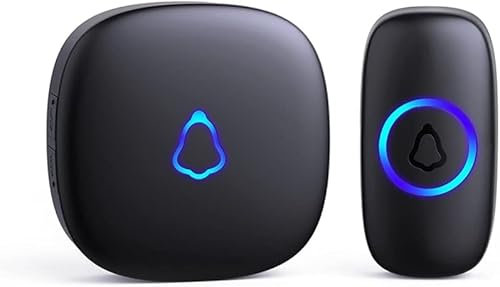 Campanello Senza Fili da Esterno, Citofono Senza Fili da Esterno 400M Operativo Portata, Campanello Senza Fili IP66, 58 Suonerie, Indicatore LED Colorato, 5 Volumi Selezionabili (0-120dB)