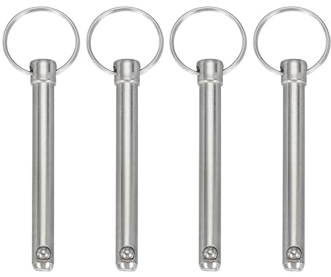QUARKZMAN Schnellspannstift, Durchmesser 5/16 (8mm) Nutzlänge 2,28 (58mm) Gesamtlänge 3,78 (96mm) Bimini Top Pin Marine Hardware Kohlenstoffstahl für Bootszubehör, Packung mit 4