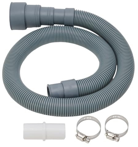 AMENGJ Tuyau Evacuation Seche Linge Kit de rallonge de Tuyau d'évacuation for Lave-Linge et Lave-Vaisselle 70/150/200 cm avec Colliers de Serrage for Lave-Linge et sèche-Linge(70CM)