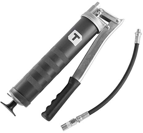 TECALEMIT | Hebelfettpresse ECO | M10x1 mm Innengewinde | mit 300 mm Hochdruckschlauch & Greifkupplung | Originalnummer 011681031